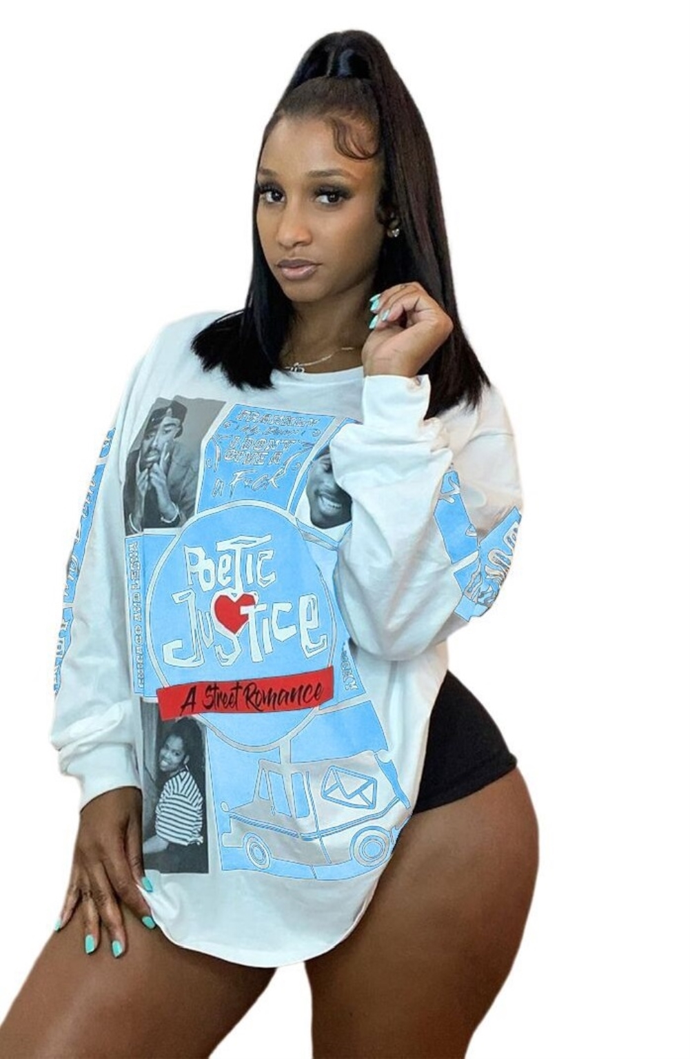 Autumn Print O Neck Long Sleeve Loose Shirt