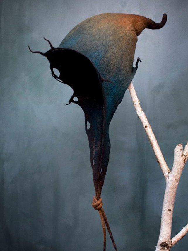 Brown Vintage Cotton-Blend Hats