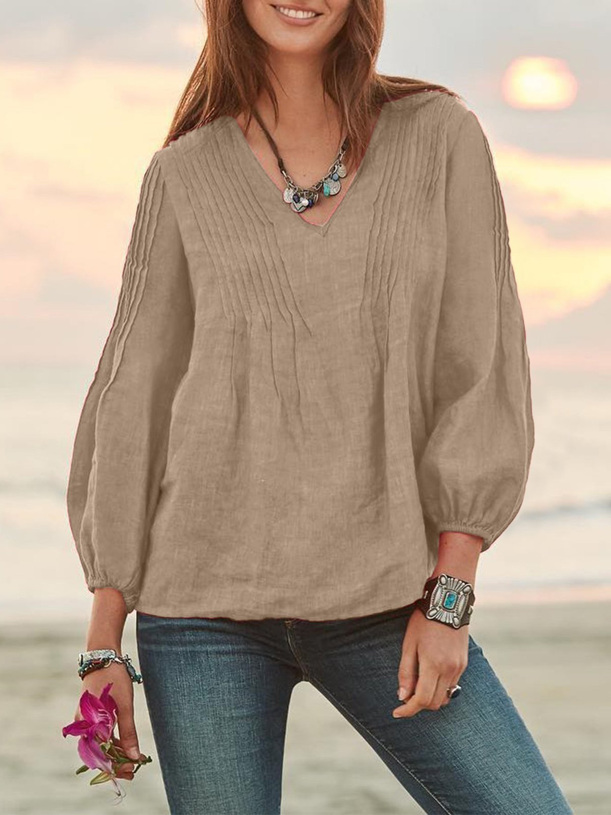 solid summer cotton women TOP