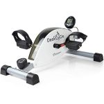 DeskCycle 2 Under Desk Bike Pedal Exerciser with Adjustable Leg �C Mini Exercise Bike Desk Cycle- Black & White