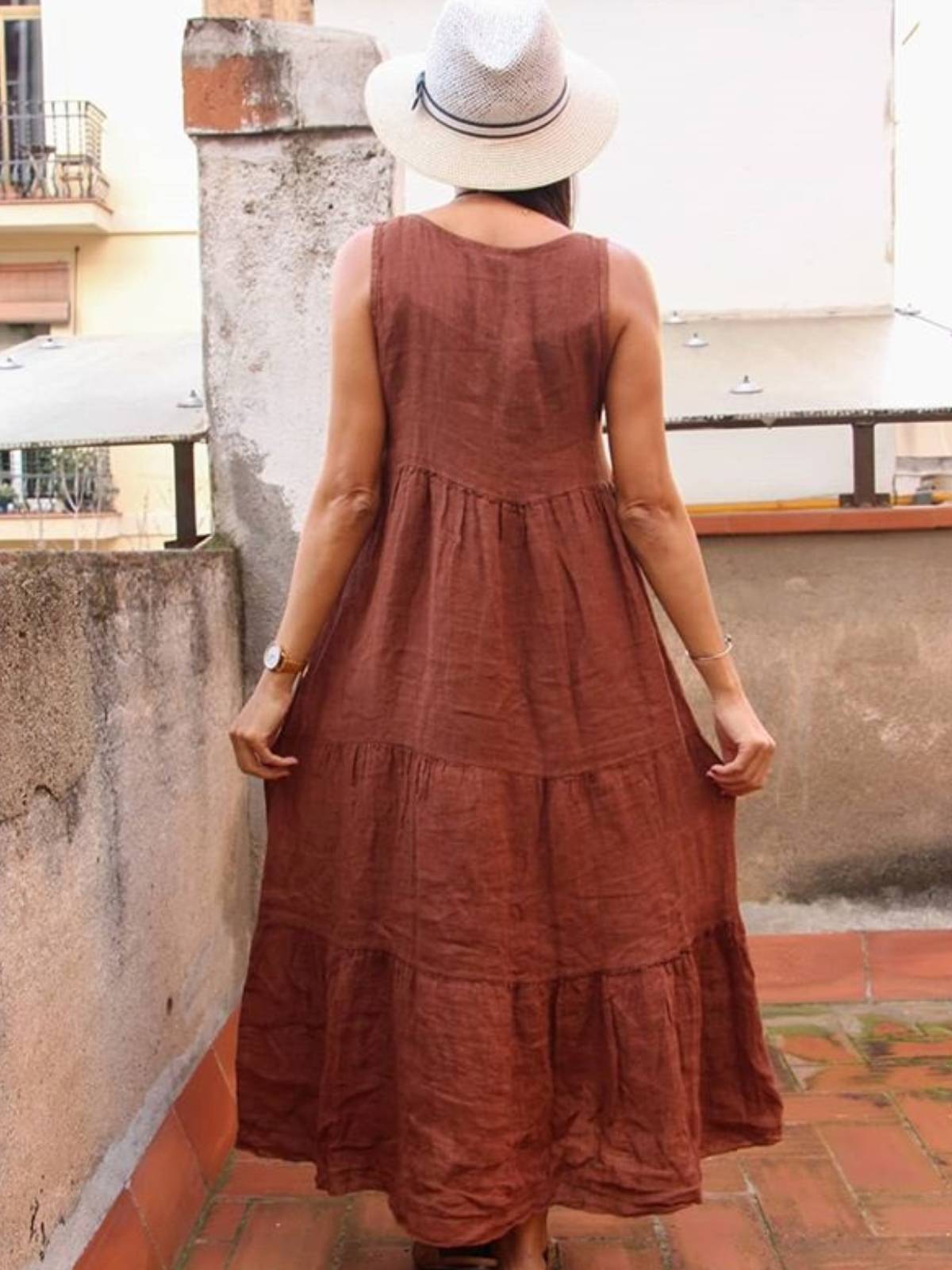 Women Casual Tunic Maxi Dress