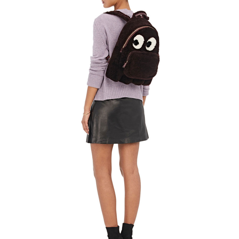 Ghost Shearling Mini-Backpack