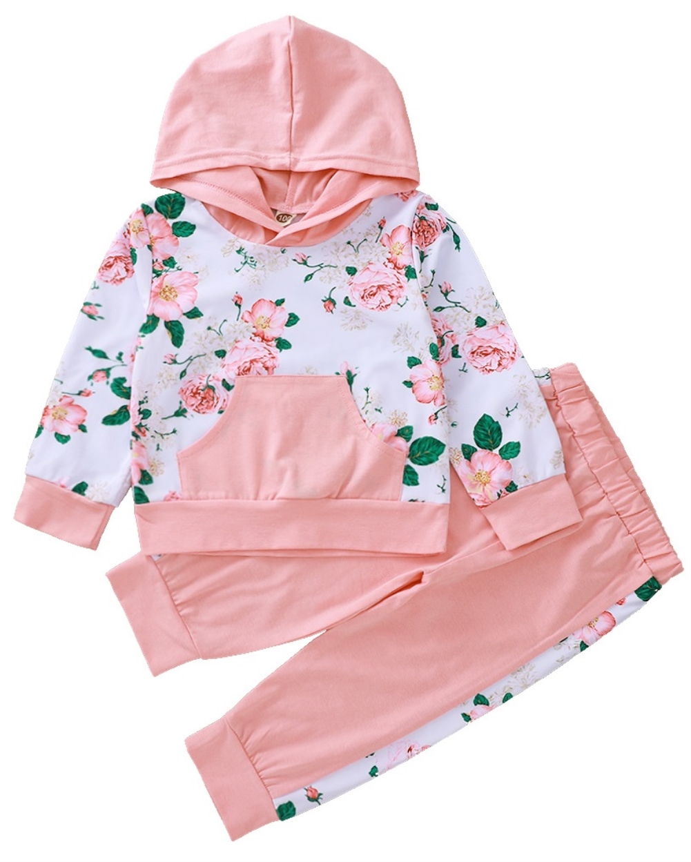 Kids Girl Long Sleeve Floral Hoody Tracksuit