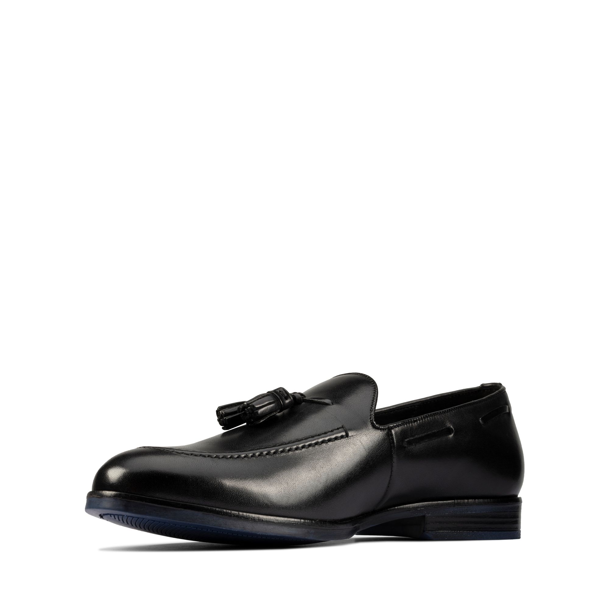 Men Oswick Plain Black Leather