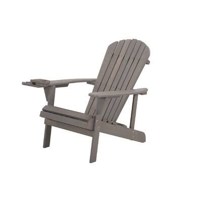 Earth Solid Wood Adirondack Chair Dovecove Color: Dark Gray