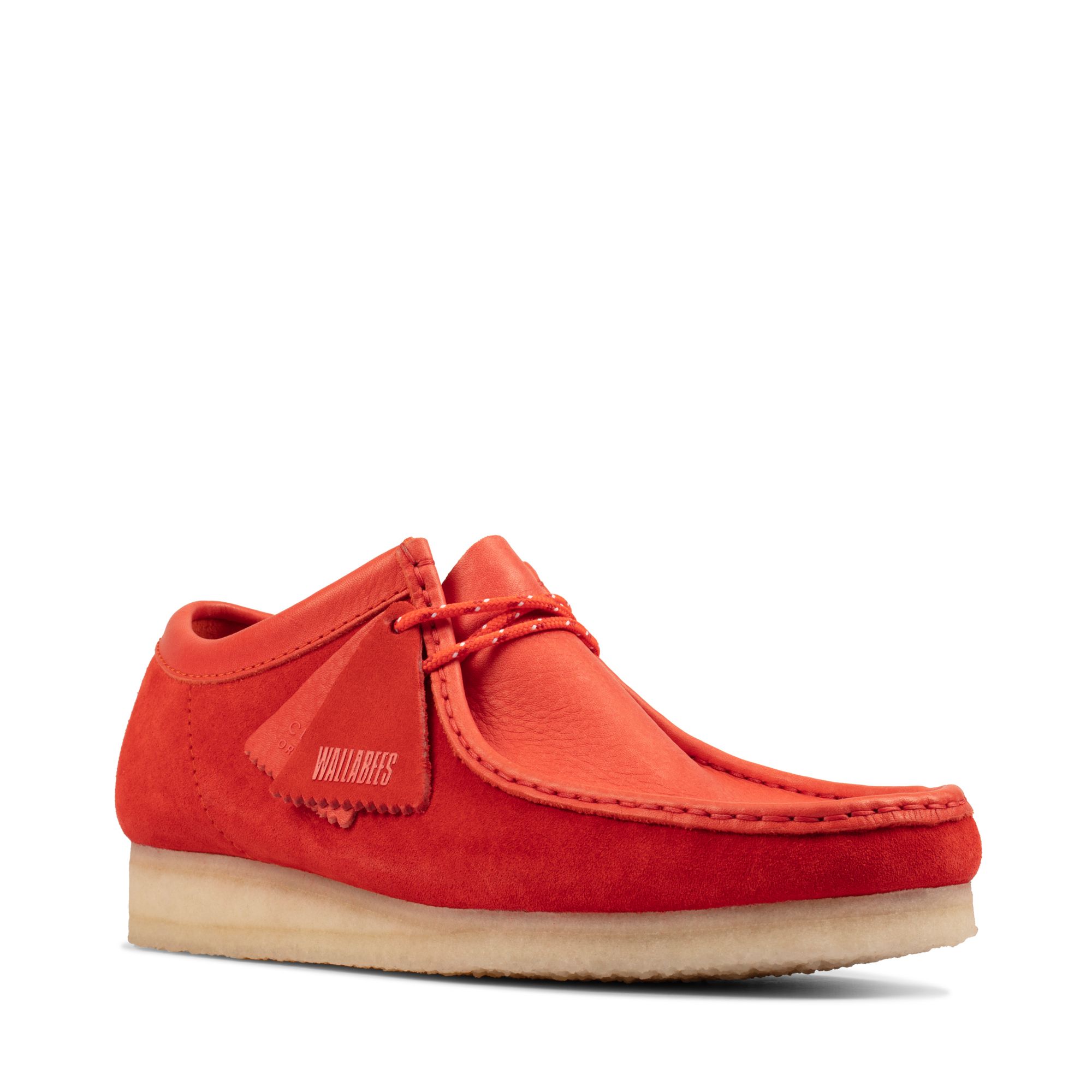Women Wallabee Red Combi Suede
