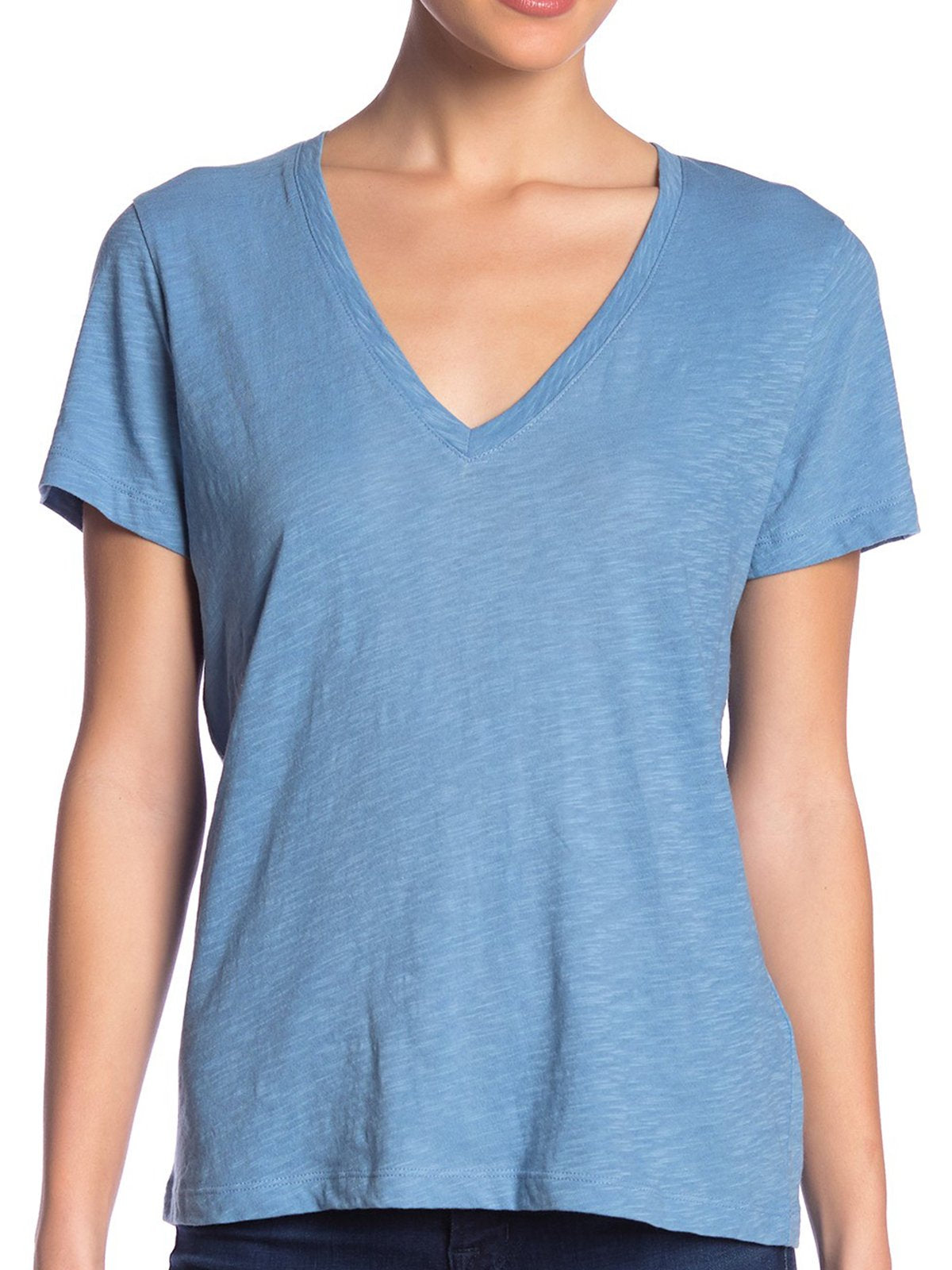Short Sleeve Casual V Neck Shirts & Tops