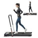 LSRZSPORT 2 in 1 Folding Treadmill 2.5HP Under Desk Electric Treadmill with Speaker, Remote Control and LED Display Monitor