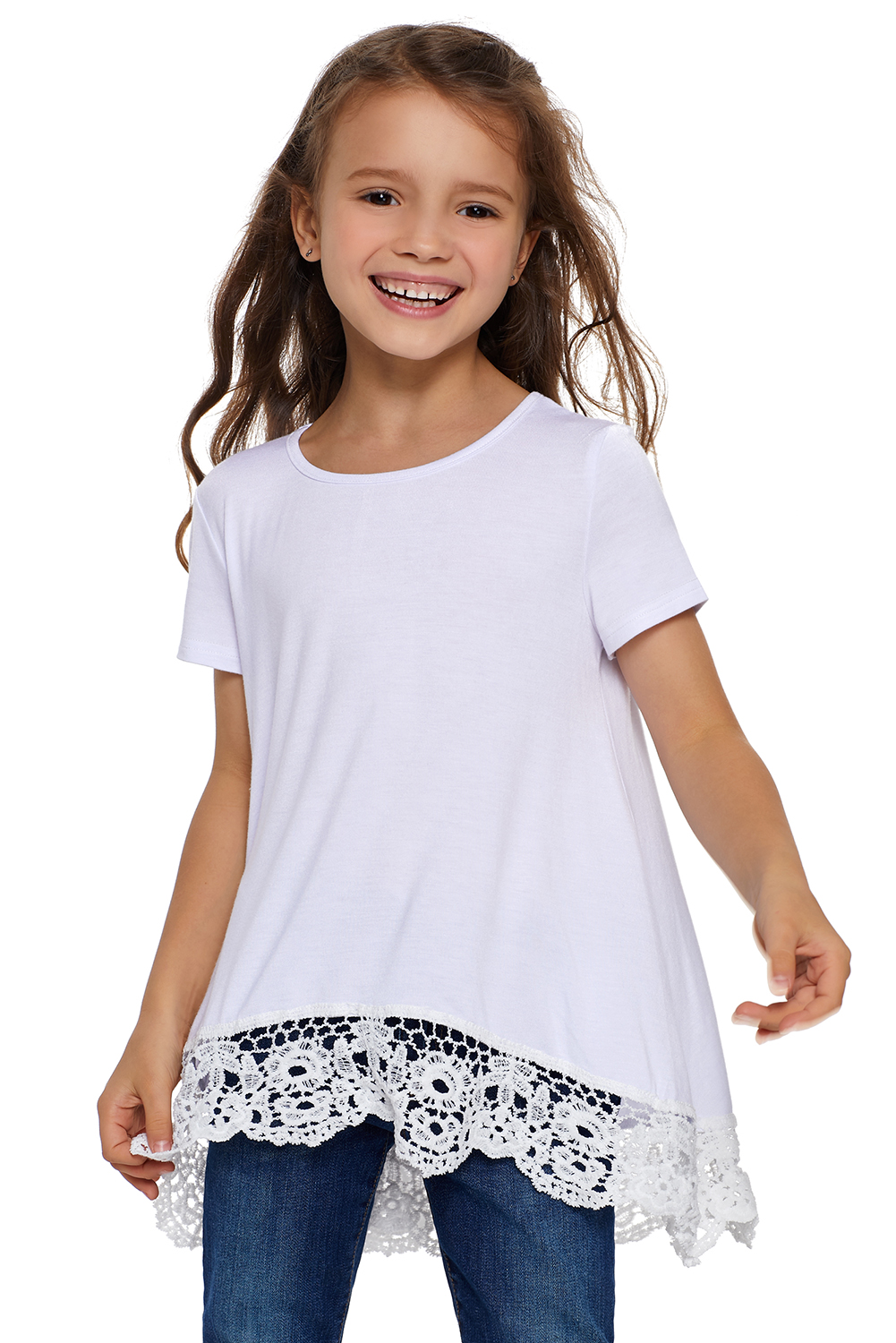 Black Girls Short-sleeved Top