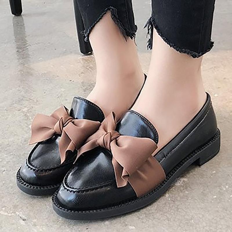 Women PU Loafers Casual Comfort Slip On Shoes