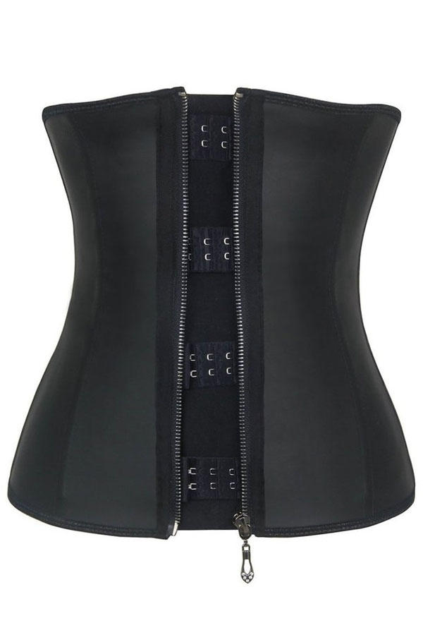 9 Steel Bones Zipper Hooks Rubber Waist Trainer