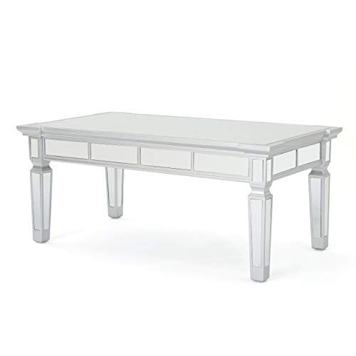 Christopher Knight Solanna Mirror Finished Faux Wood Coffee Table for Home