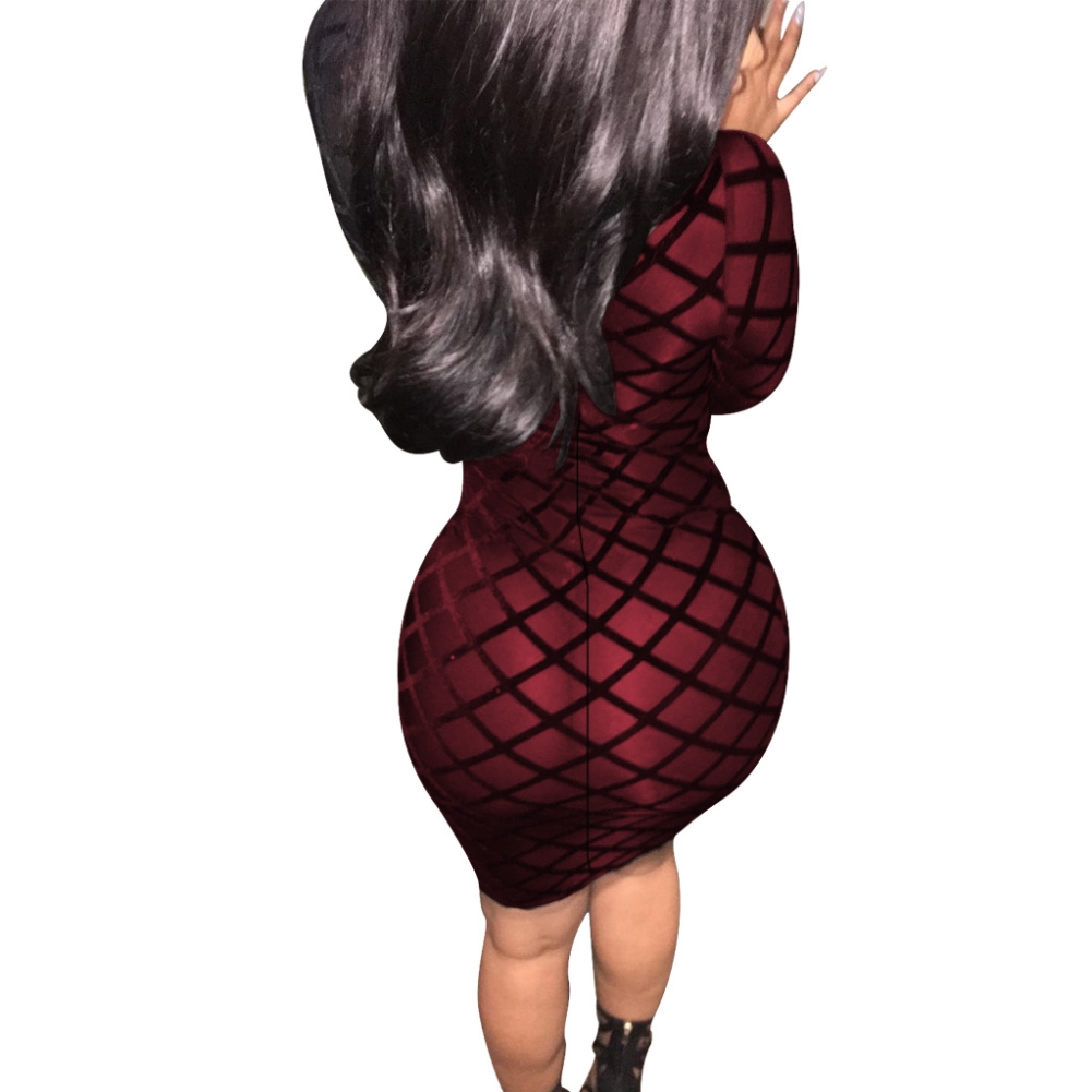 Sexy Long Sleeve Keyhole Bodycon Dress