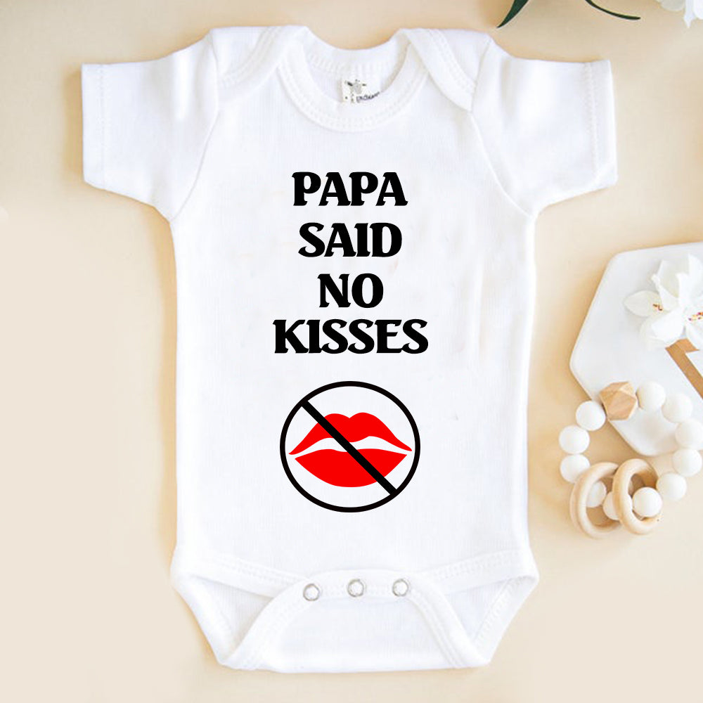 Don't Be Kissing on Me Custom Baby Onesie IV