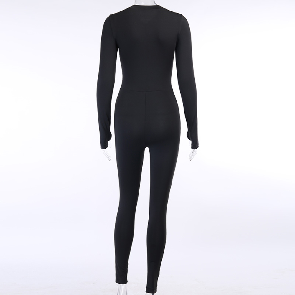 Sports Fitness Long Sleeve Jumpsuit