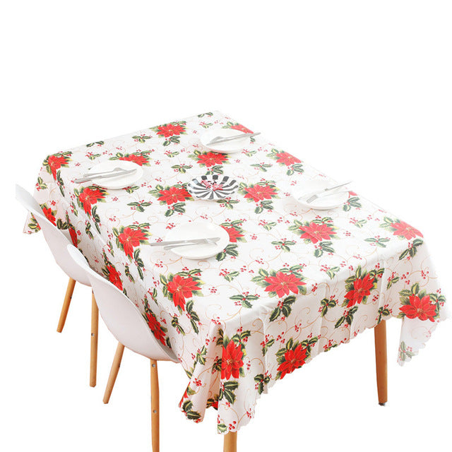 Linen Cotton Christmas Washable Tablecloth