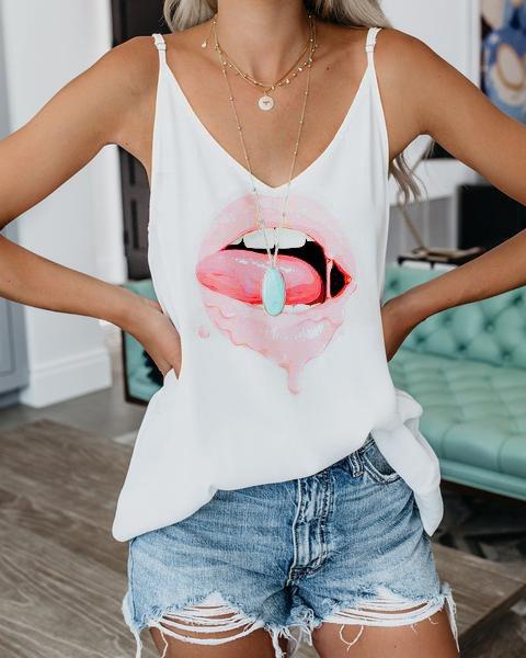 Casual Daily Printed T-shirt