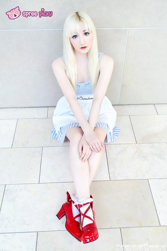 EU 33 - 52 [Cosplay Madoka] Lolita Princess Bow Platform High Heel Shoes SP130232