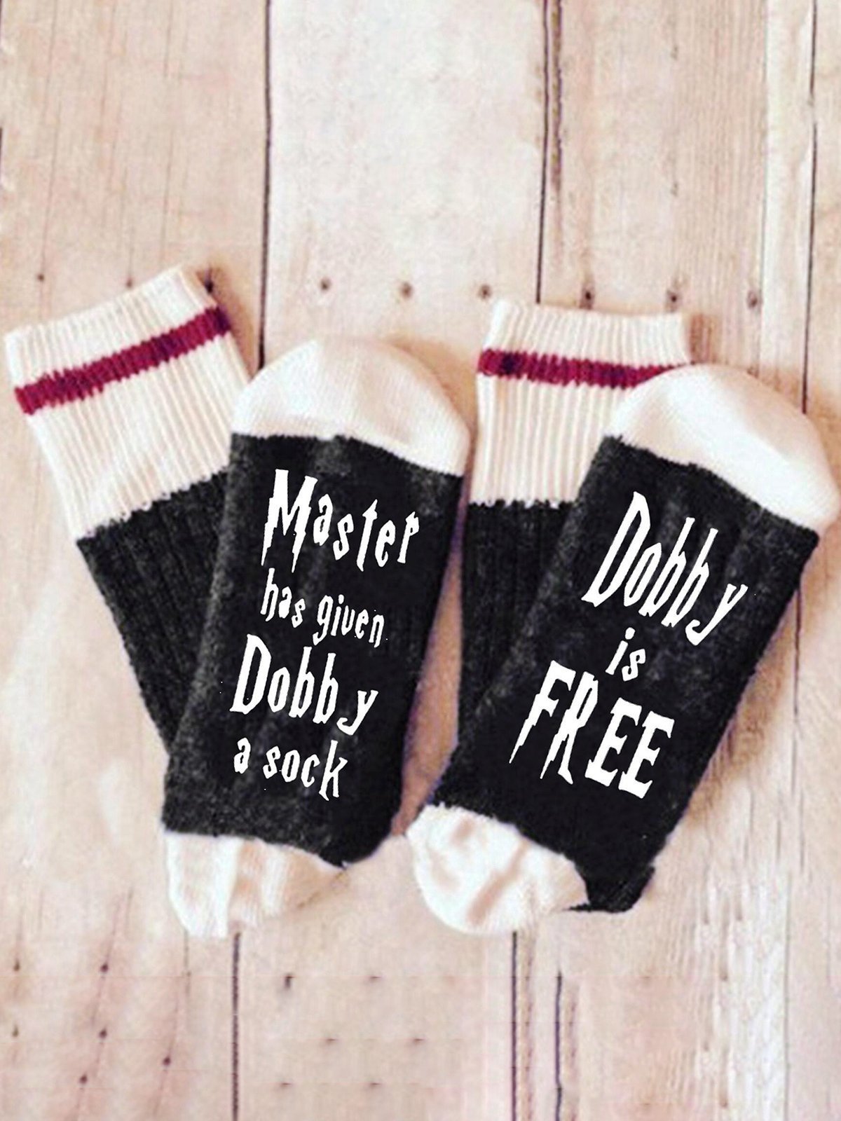 Mens Womens Master has given Dobby a Socks  Cotton Letter Socks