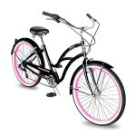 Beach Cruiser Bike for Women,26 Inch Wheels, Hi Ten Steel Frame