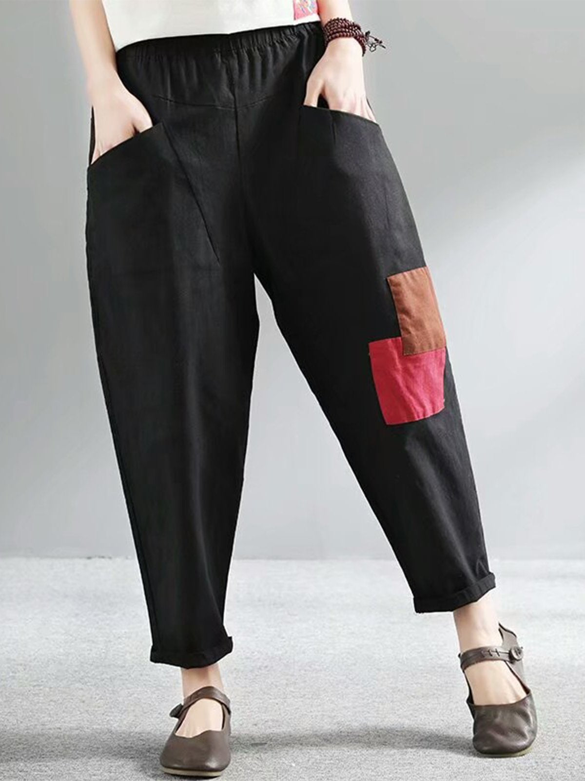 Summer Casual Cotton Pockets Pants