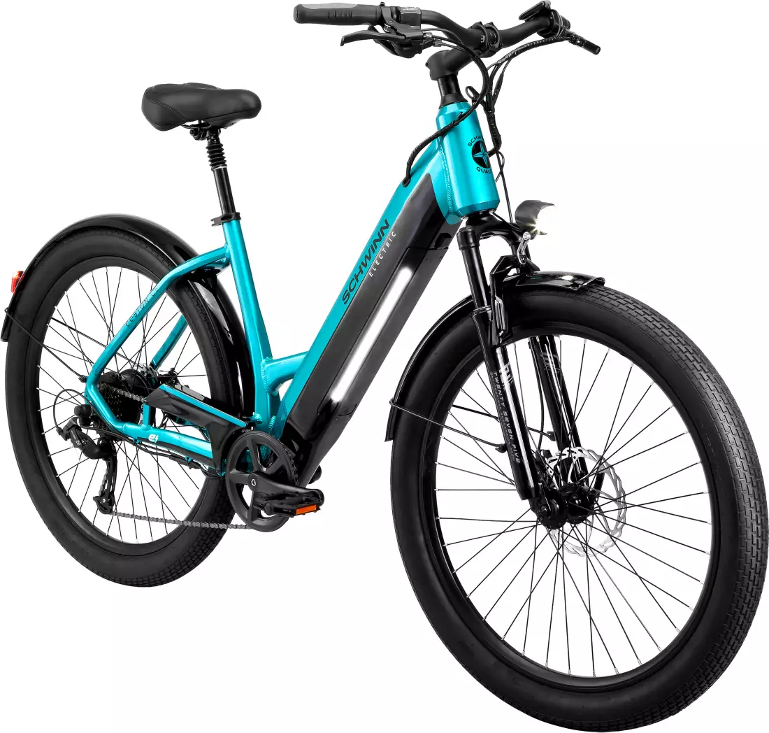 Schwinn Adult Coston 27.5” CE Step-Thru Electric Hybrid Bike