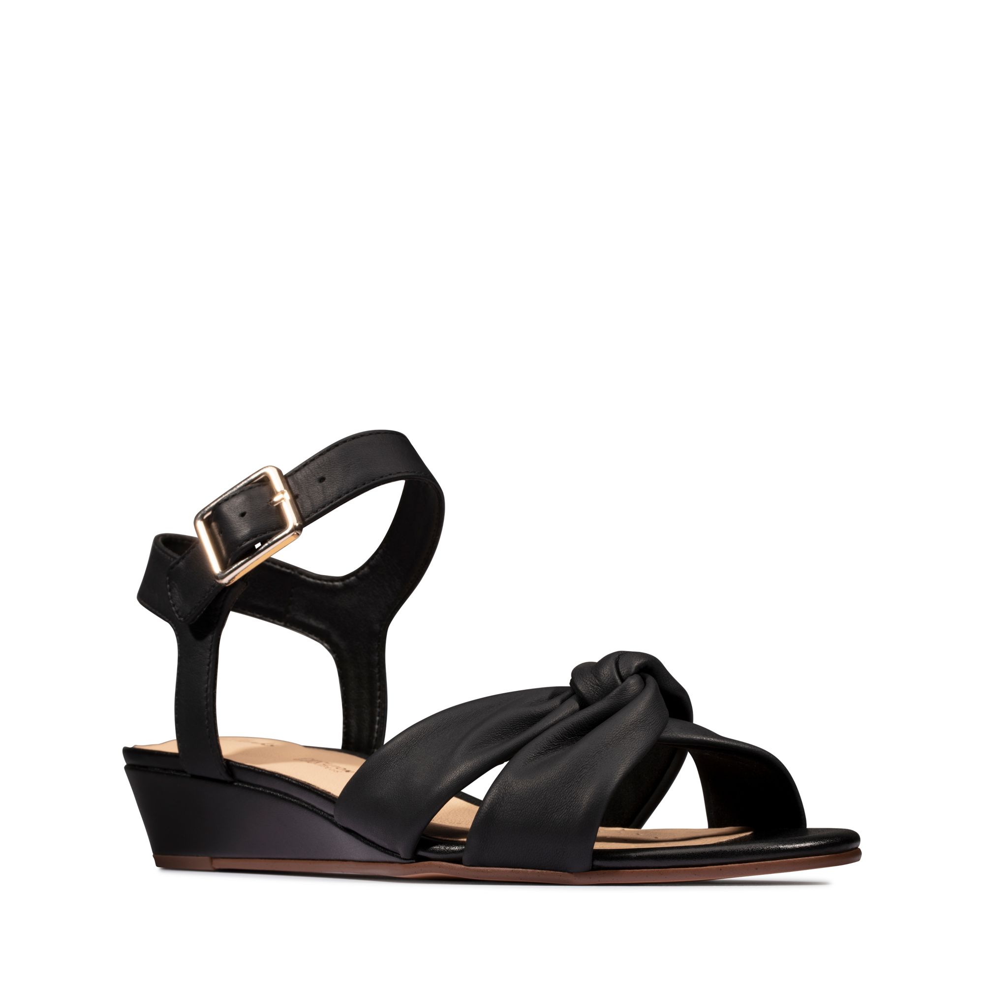 Women Sandals Sense Strap Black Leather