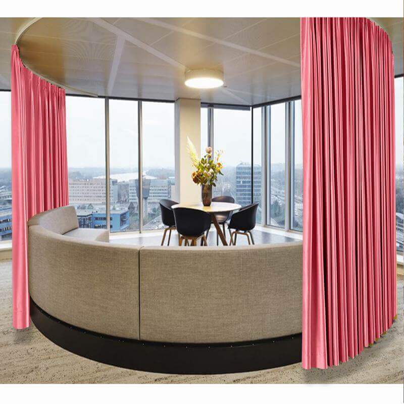 Polyester Cotton Silky Drape with Blackout Lined Pinch Pleated Window Curtain Panel LHZ