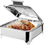 Catering Food Warmer, Electric Square Buffet Servers and Warmers with Visible Lids