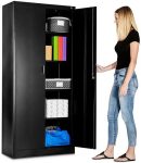 Fedmax Metal Garage Storage Cabinet w/ Adjustable Shelves & Locking Doors /71�� Tall