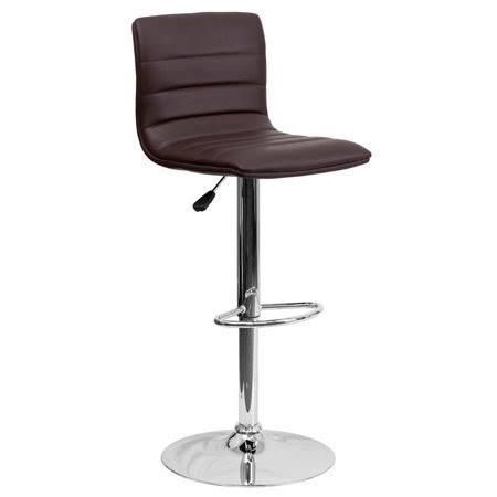 Flash Furniture Adjustable Height Brown Cushioned Bar Stool, Size: One Size