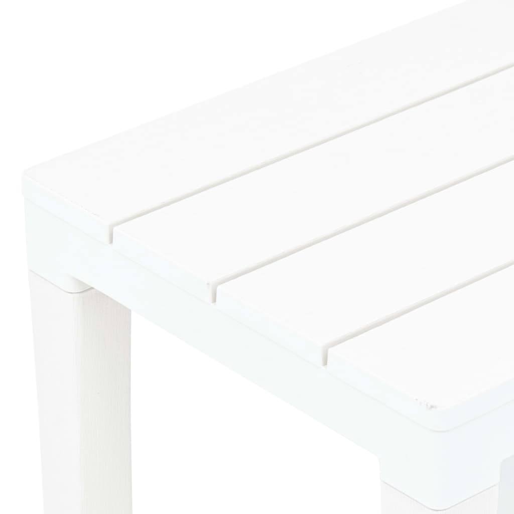 vidaXL Garden Benches 2 Pcs White Plastic
