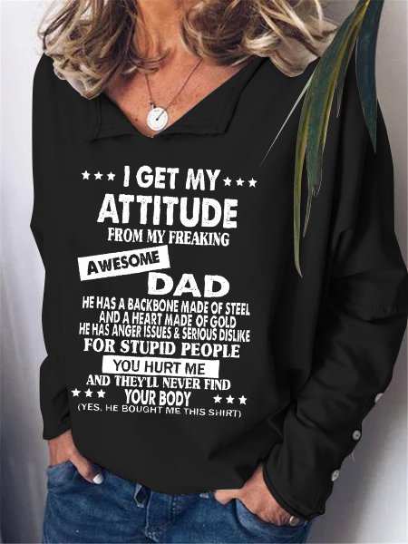 I Get A Awesome Dad V-neck Shirts & Tops