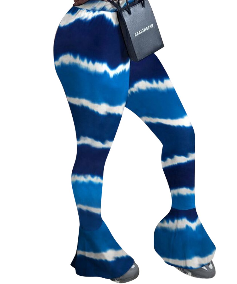 Sexy High Waist Bell Bottom Colorful Pants