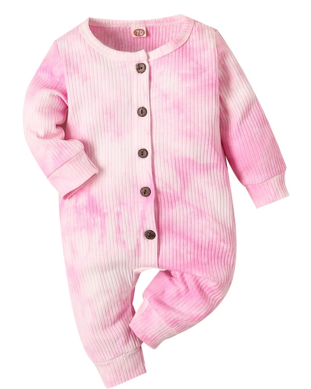 Baby Girl Autumn Tie Dye Button Up Rompers