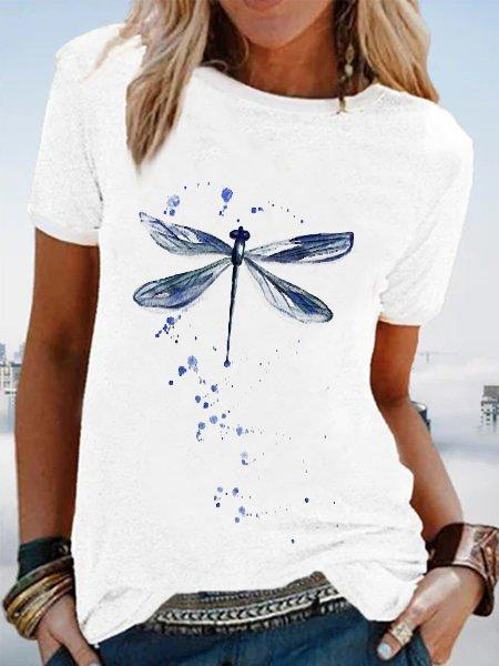Cotton-Blend Casual Graphic Shirts & Tops