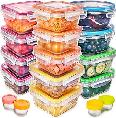 FullStar Food Storage Containers with Lids - Plastic Food Containers with Lids -