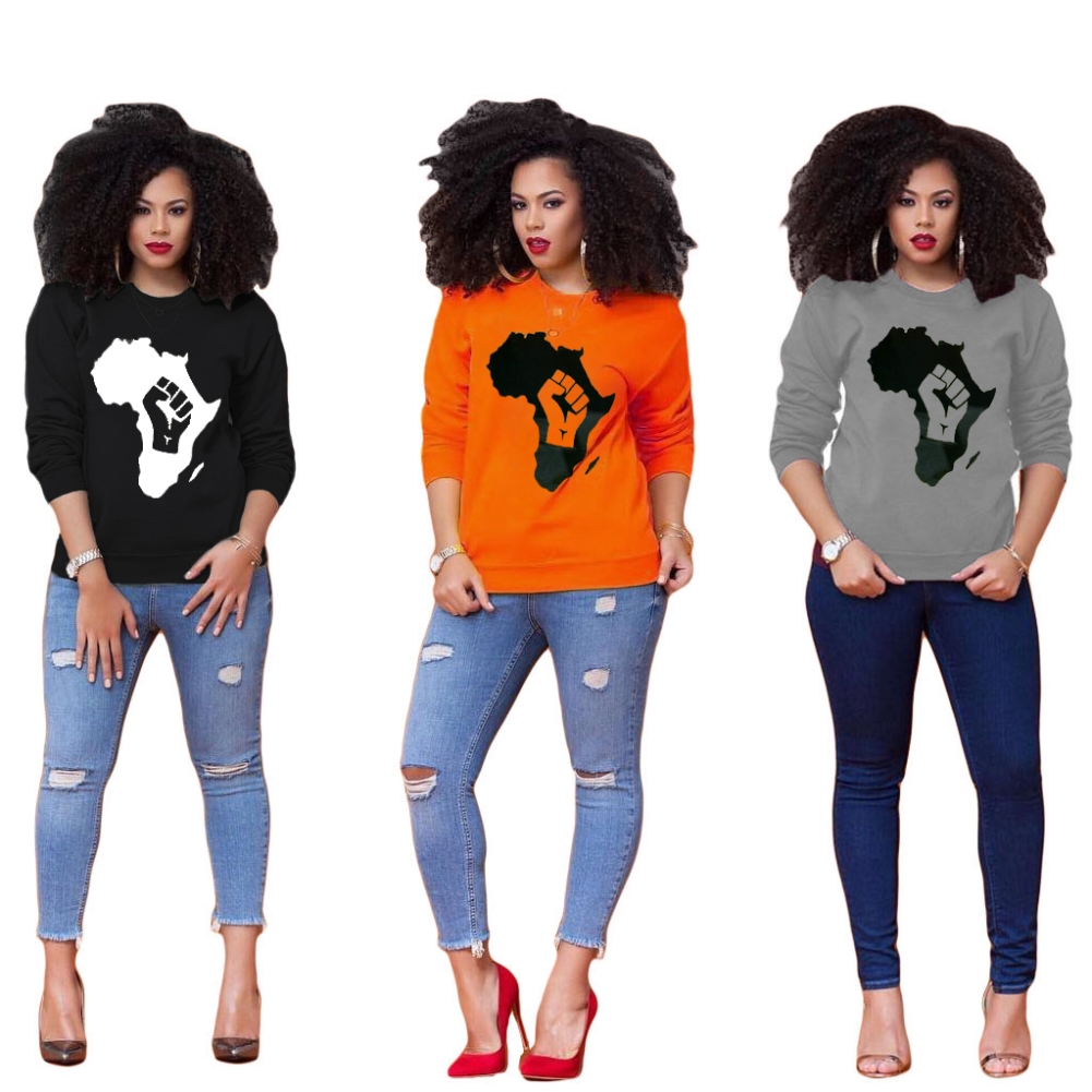 Autumn Round Neck Print Shirt