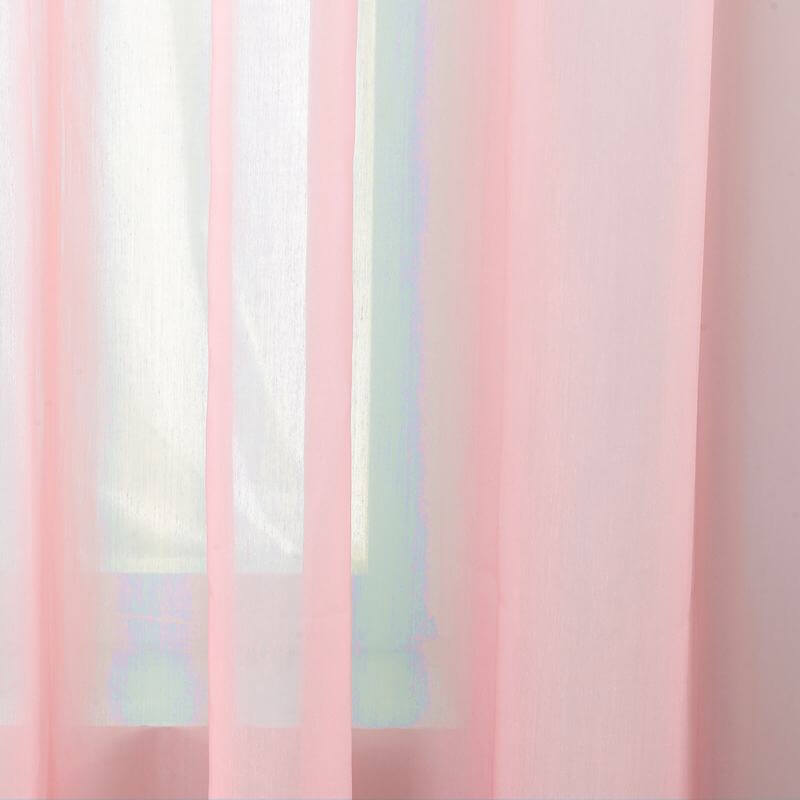 3 Inches Rod Pocket Gradient Ombre Sheer Curtain with 1 Inch Flange Tulle Gradual Sheer Drape HANNA