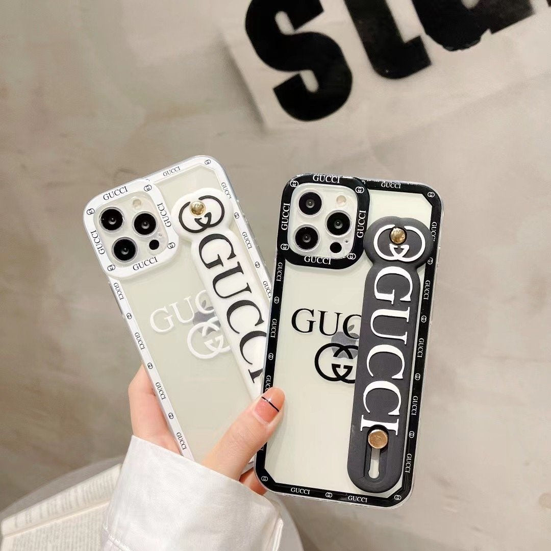 GG Letter Frame with Waistband Phone Case For iPhone