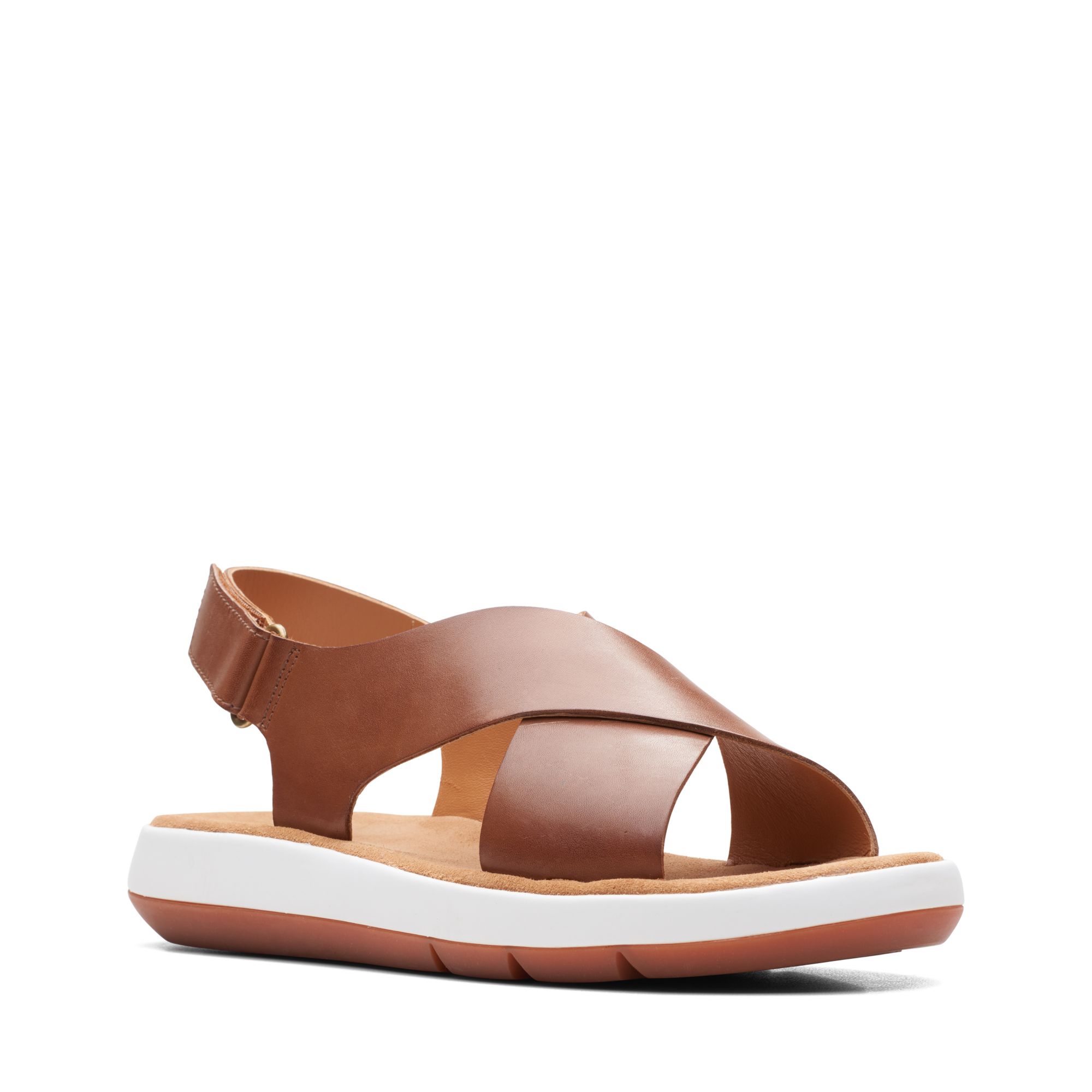 Women Sandals Jemsa Cross Dark Tan Lea