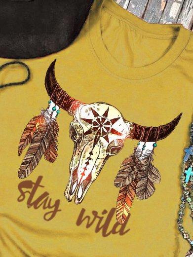 Yellow Shift Cotton Vintage Short Sleeve Shirts & Tops