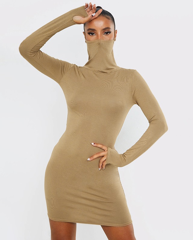 Autumn Party Sexy Solid Plain Mini Dress