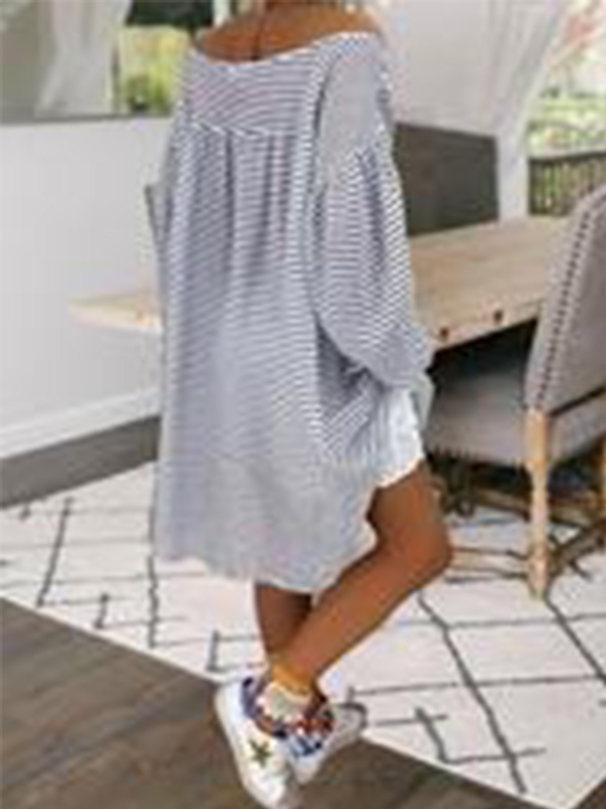 White Fringed Long Sleeve Shirts & Tops