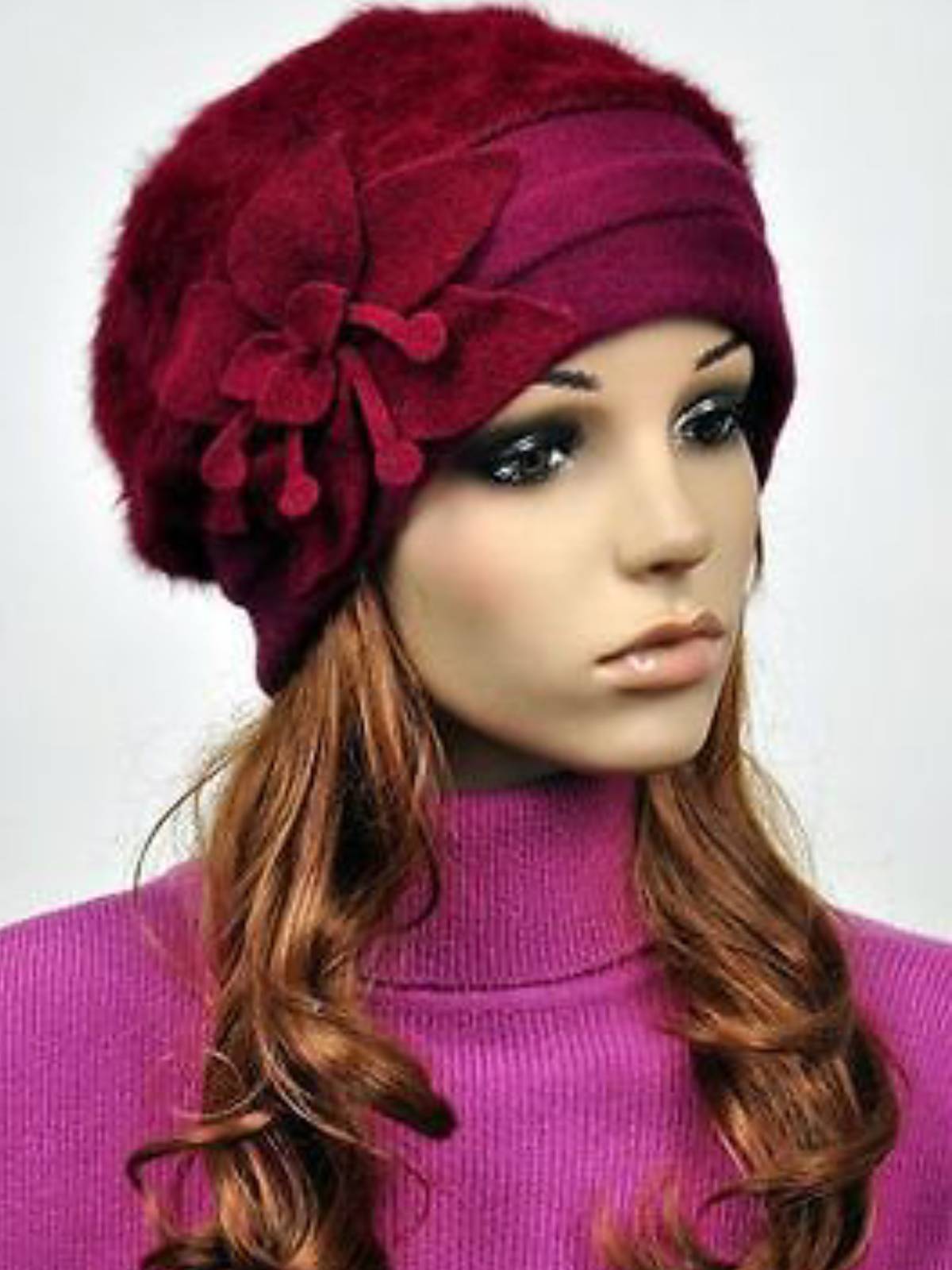 Rose Red Casual Cozy Hats
