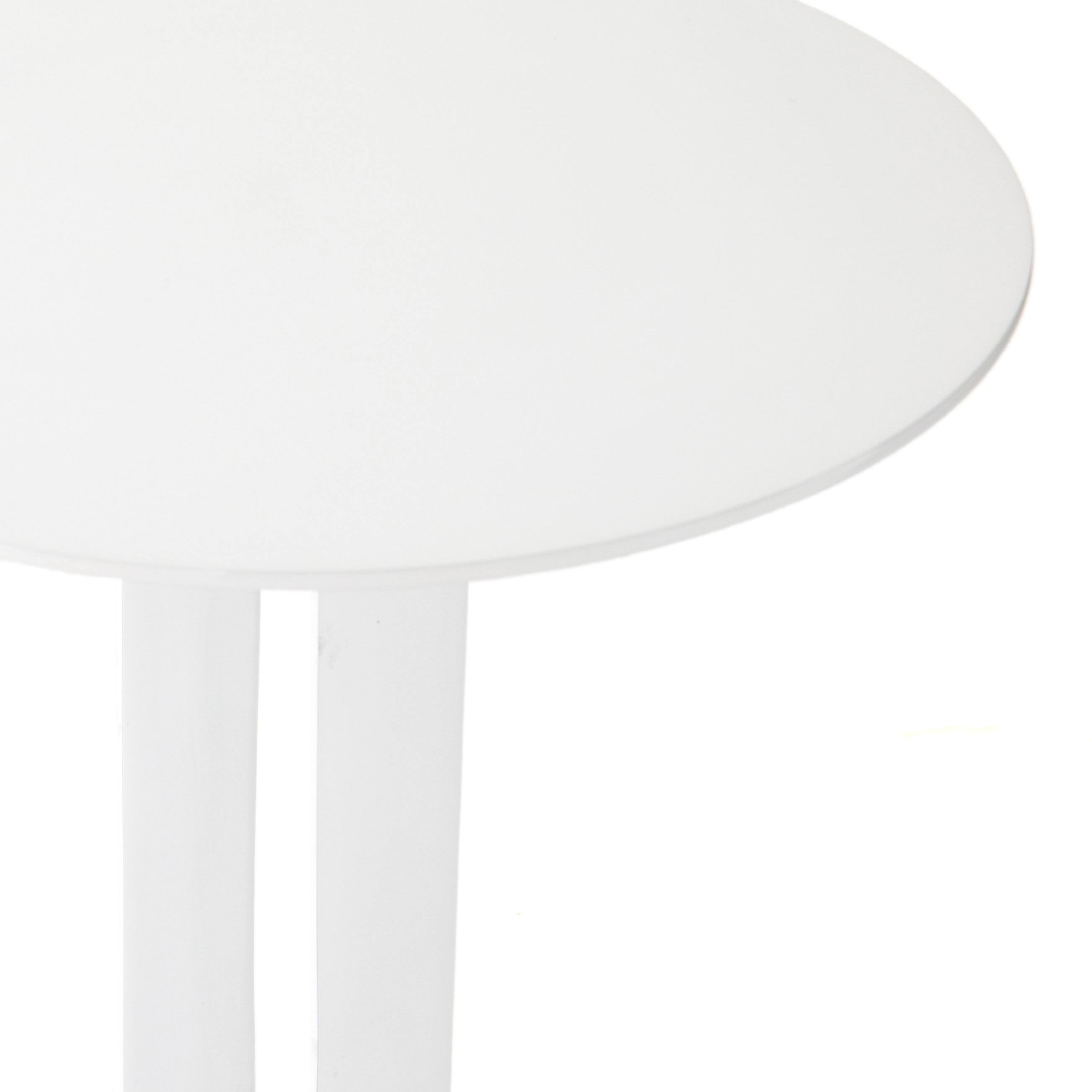 Douglas End Table - White Aluminum