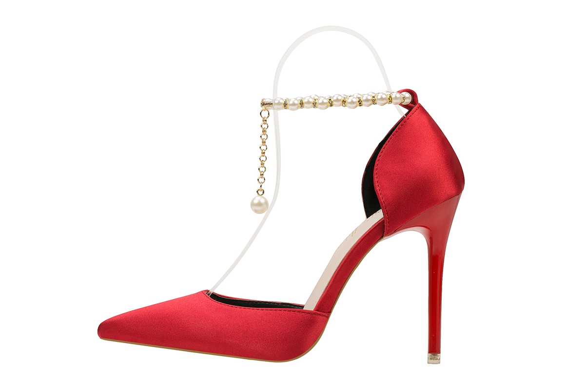 Asmxing Sweet Shallow Pointed Sidecut Dress Elegant Heeled Sandals