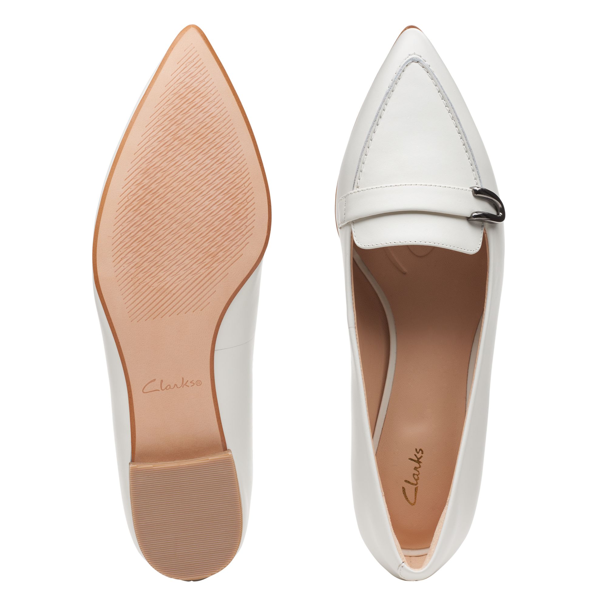 Women Laina 15 Buckle White Leather