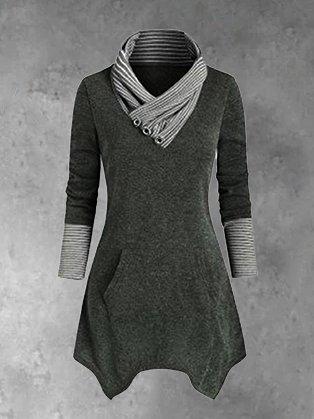 As Picture Paneled V Neck Vintage Dresses