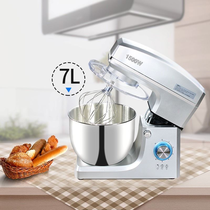 1500W Stand Mixer Professional Kitchen Aid Food Blender Cream Whisk Cake Dough Mixers